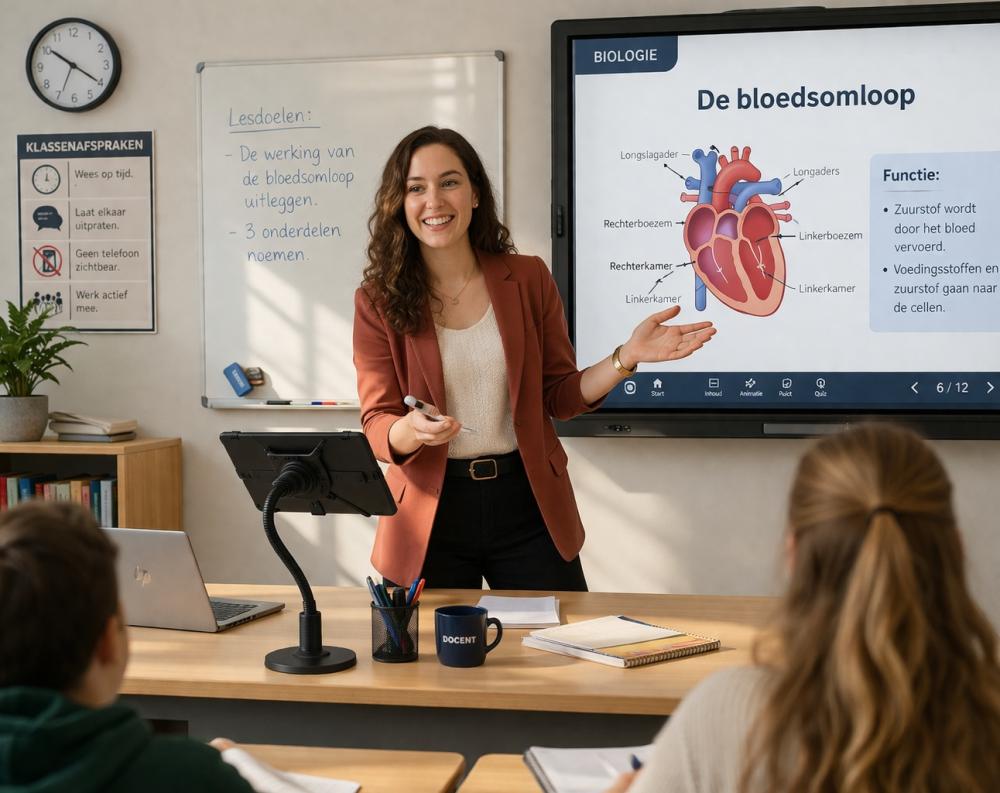 Tablet op docentenbureau