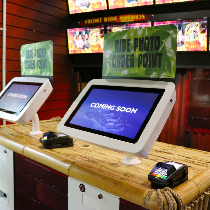 Tablethouder voor self-service kiosk en informatiezuil