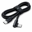 Torvik USB-C naar haakse USB-C 30cm oplaad- en datakabel 60W - zwart