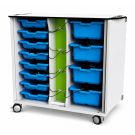 Zioxi USB-A tray oplaadkar voor 16 mobiele apparaten - sleutelslot