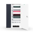 Zioxi iPad & Lightning pencil USB-C wandkast incl. USB-C kabels voor 10 iPads - sleutelslot