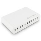 Torvik OLH-10 250W 10-poorts USB-C oplaadhub - wit