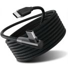 Torvik USB-C naar haakse USB-C 2m oplaad- en datakabel 60W - zwart