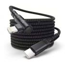Torvik USB-C naar haakse Lightning connector 1m oplaadkabel 27W - zwart