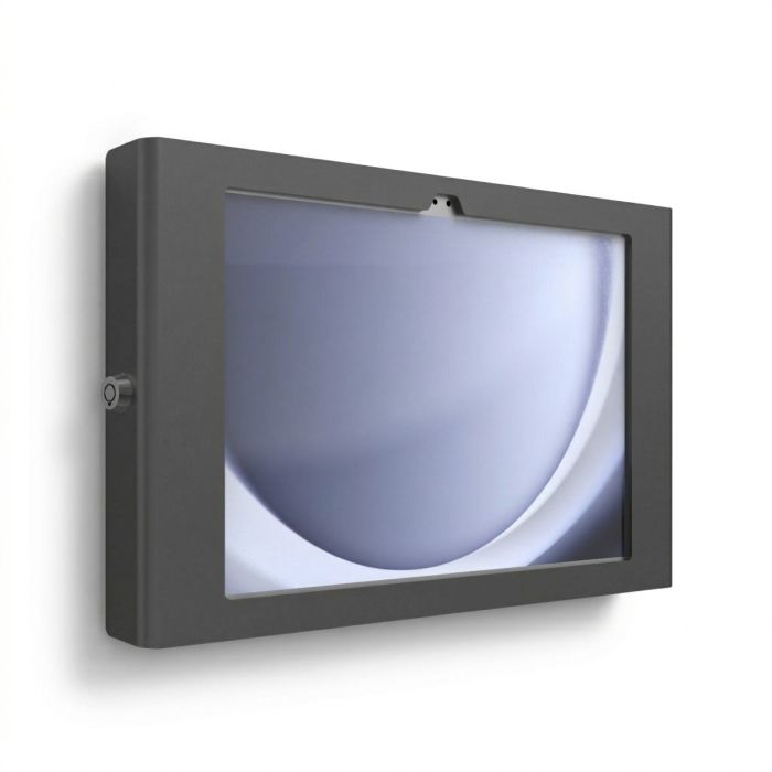 Zijaanzicht van de Compulocks Apex wandhouder voor Samsung Galaxy Tab A11+, met zichtbare montagebeugel.