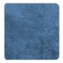 Detailopname van het kobalt gekleurde Displine Alcantara® inlegpaneel, met een zachte, textuur rijke afwerking.
