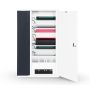 Zioxi iPad & Lightning pencil USB-C wandkast incl. USB-C kabels voor 10 iPads - sleutelslot