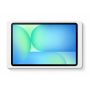 Bovenaanzicht van de Displine Companion Wall 2.0 wandhouder met Samsung Galaxy Tab S10 FE, gemonteerd op een witte muur.