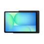 Detailweergave van de Displine Companion Wall Home wandhouder voor Samsung Galaxy Tab S10 FE, zwart, met focus op het ontwerp en de afwerking.