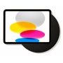 Detailweergave van de Displine Sunset wandhouder voor iPad met kleurrijke achtergrond en zwarte basis.