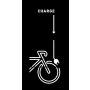 Technische afbeelding van Lockeel plotsticker met oplaadindicatie voor fietsaccu's.