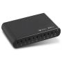 Zijaanzicht van de Torvik OLH-10 USB-C oplaadhub met 10 poorten en LED-indicator.