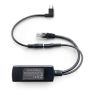 Detailweergave van de Smart Things sCharge PoE 4856 splitter met USB-C kabel, inclusief aansluitingen en kabelbeheer.