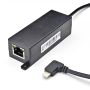Detailweergave van de Smart Things sCharge PoE splitter met Lightning kabel, zichtbaar zijn de poorten en de kabelverbinding.