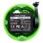 Detailweergave van de Smart Things sCharge PoE GBit module met zichtbare USB-C poort en groene behuizing.