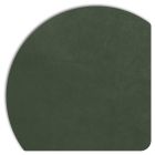 Detail van het Displine Alcantara® inlegpaneel in smaragdkleur met afgeronde hoeken.