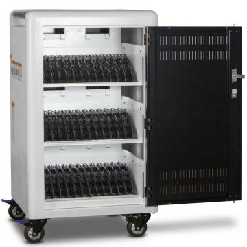 Open Power Technologies AC-PLUS-T oplaadkar met zichtbare compartimenten voor 36 laptops of tablets tot 14 inch.