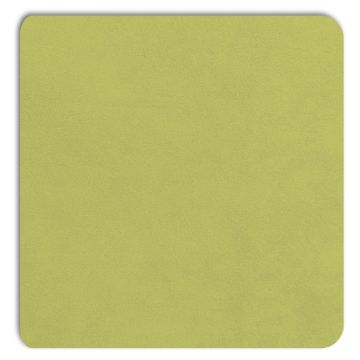 Bovenaanzicht van het Displine Alcantara® inlegpaneel in citroen kleur met een zachte textuur.