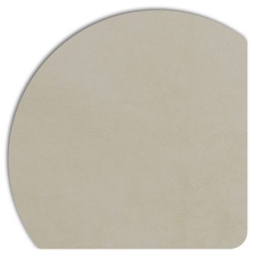 Detailopname van het Displine Alcantara® inlegpaneel in natuurlijke kleur met afgeronde hoeken.