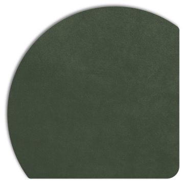 Detail van het Displine Alcantara® inlegpaneel in smaragdkleur met afgeronde hoeken.