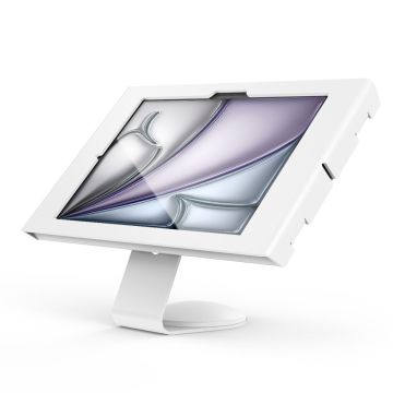 Zijaanzicht van de Compulocks Core Apex tafelhouder voor iPad Air 11 inch, met een moderne, stijlvolle uitstraling.