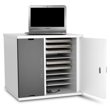 Zioxi Chromebook USB-C oplaadkast incl. USB-C kabels voor 10 Chromebooks - sleutelslot