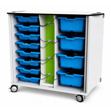 Zioxi tray oplaadkar voor 16 mobiele apparaten - sleutelslot