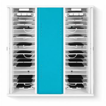 Zioxi iPad Mini USB-C wandkast voor 40 iPad Mini's - digitaal codeslot