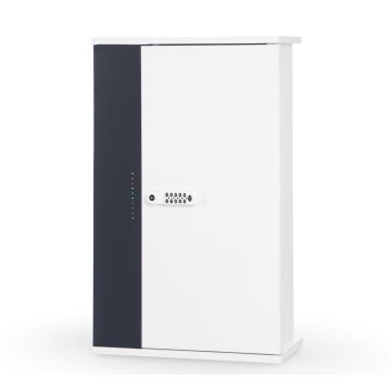 Zioxi iPad & Lightning pencil USB-C wandkast incl. USB-C kabels voor 10 iPads - digitaal codeslot