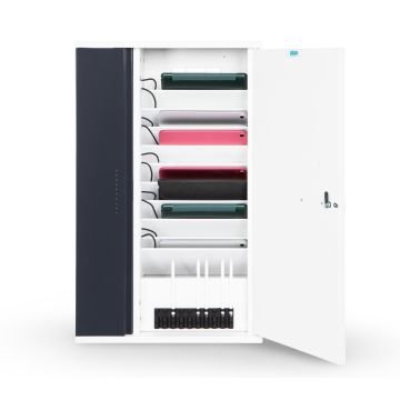 Zioxi iPad & Lightning pencil USB-C wandkast incl. USB-C kabels voor 10 iPads - sleutelslot