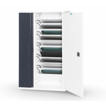 Zioxi OnView tablet USB-C wandkast incl. USB-C kabels voor 10 tablets - digitaal codeslot