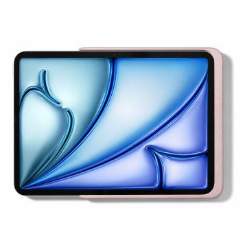 Detailopname van de Displine Dame Wall Home 2.0 wandhouder in rosé goud, met een iPad Air 11 inch gemonteerd.