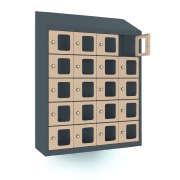 Lockeel telefoonlocker met 20 vakken - sleutelslot
