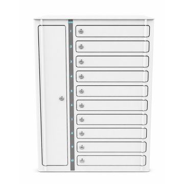 Zioxi Chromebook USB-C oplaadlocker incl. USB-C kabels voor 10 Chromebooks - sleutelslot