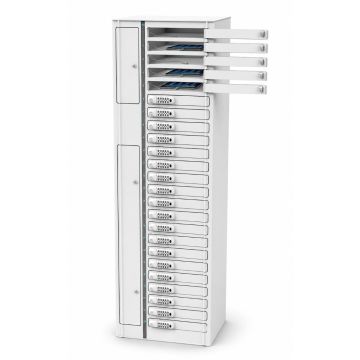 Zioxi Chromebook USB-C oplaadlocker incl. USB-C kabels voor 24 Chromebooks - digitaal codeslot