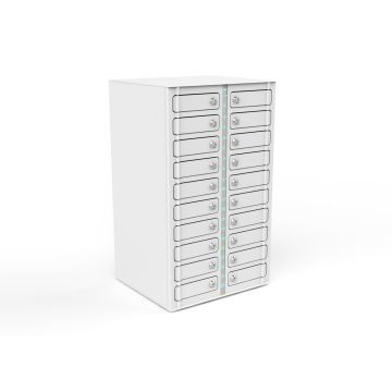 Zioxi smartphone USB-A oplaadlocker incl. 3-in-1 USB-A kabels voor 20 smartphones - sleutelslot