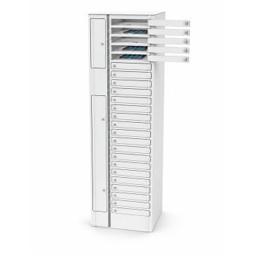 Zioxi iPad/tablet USB-C oplaadlocker incl. USB-C kabels voor 24 iPads/tablets - sleutelslot